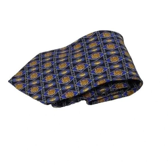 Geoffrey Beene Tie 57' Long 4' Wide Men's Tie Silk Necktie Multi Colored - Picture 3 of 6